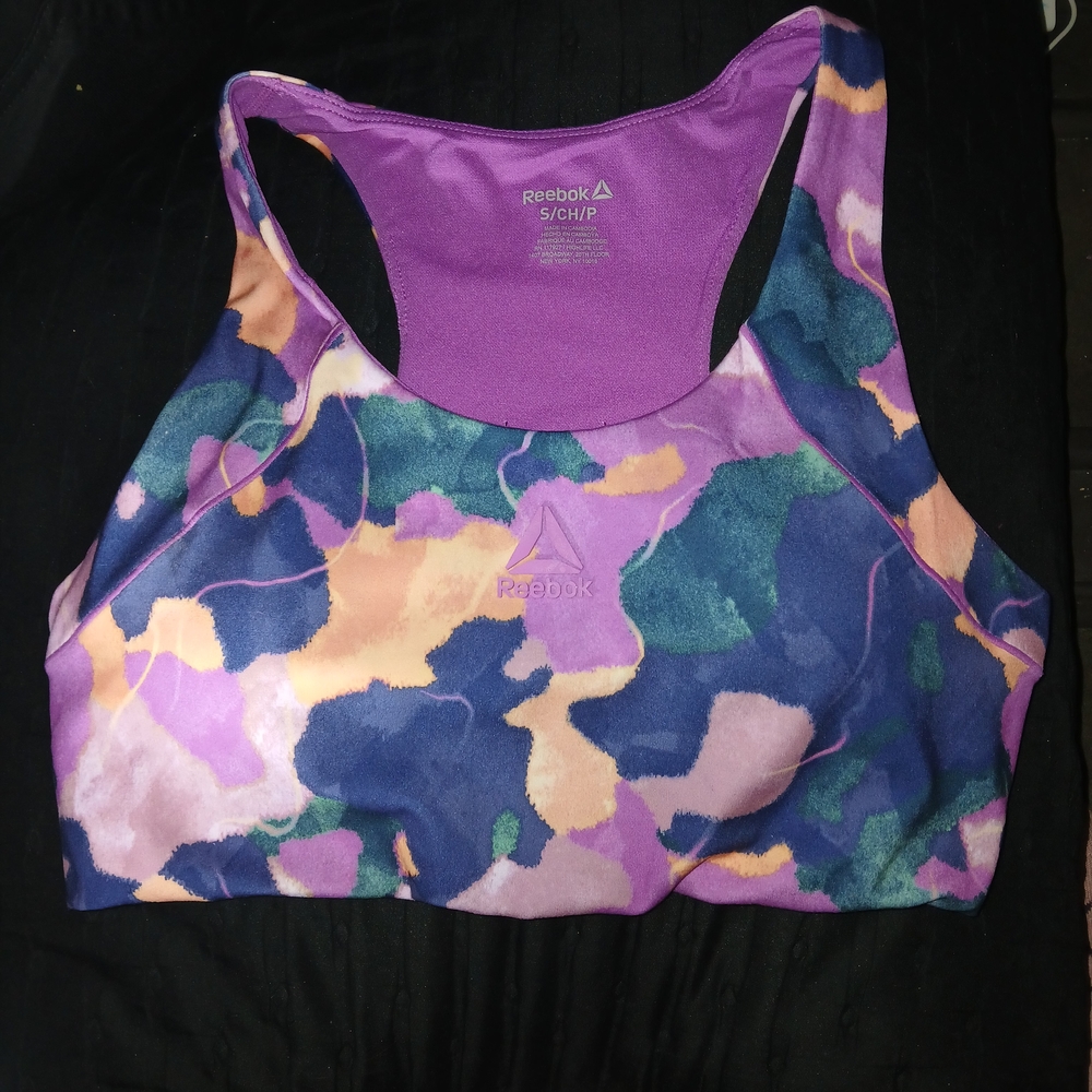 Reebok Purple and Blue Performance Sports Bra